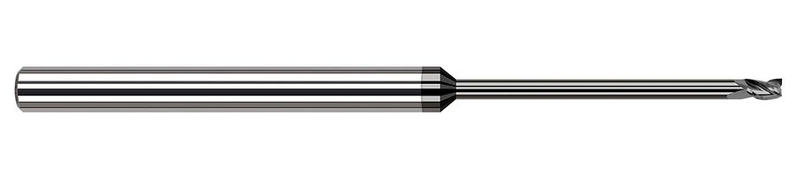 Picture of Harvey Tool 48925-C4 .025 Dia Carbide Stb FL 15x RCH EM, DIAMND End Mill Standard Flute Standard Helix Carbide Diamond Single End Square Sharp